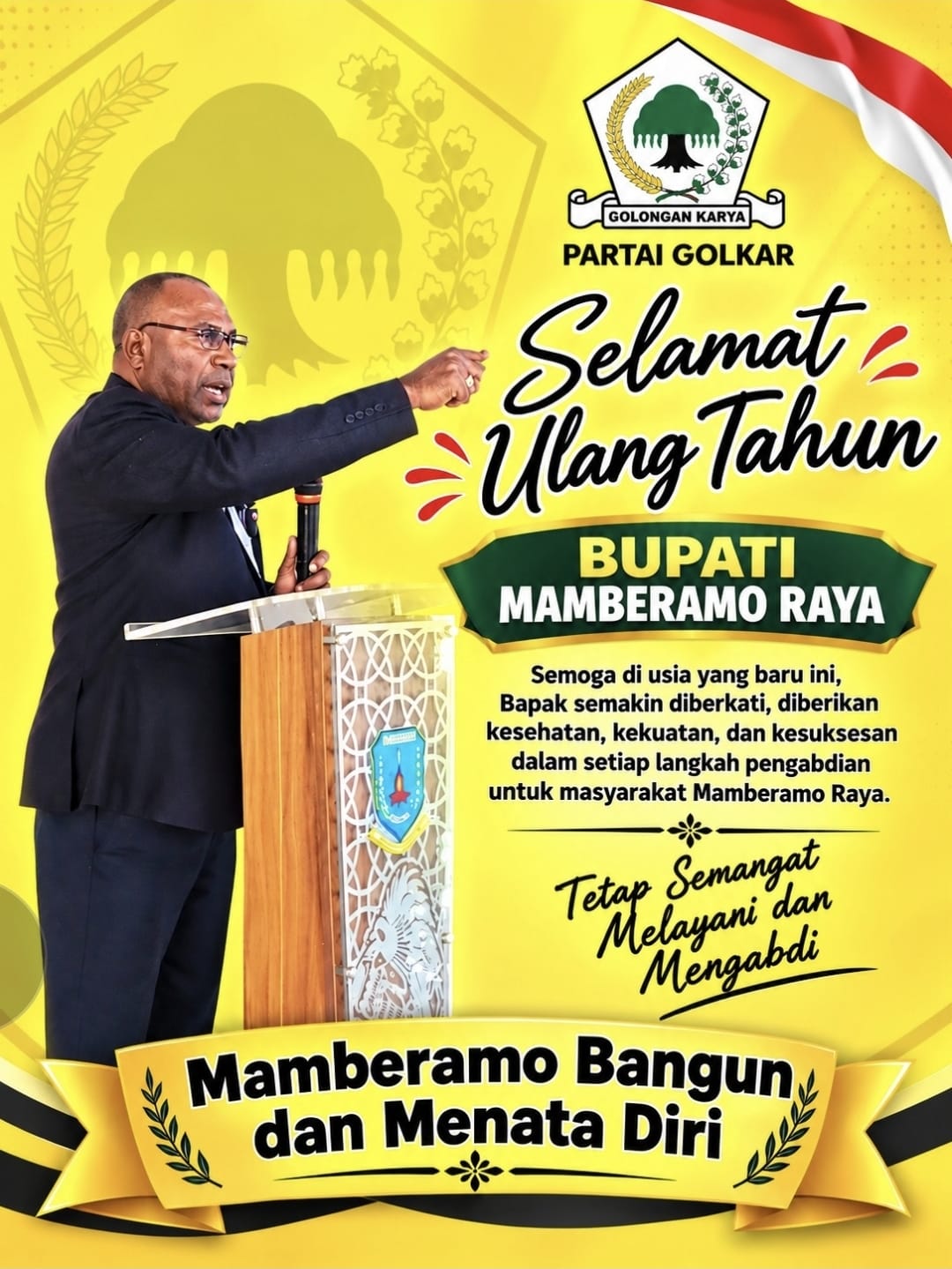 Jajaran Pengurus Papuahariini.com Sampaikan Ucapan Selamat Ulang Tahun kepada Bupati Mamberamo Raya